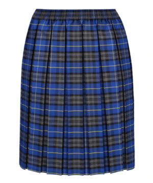 TARTAN ALL BOX PLEAT SKIRT